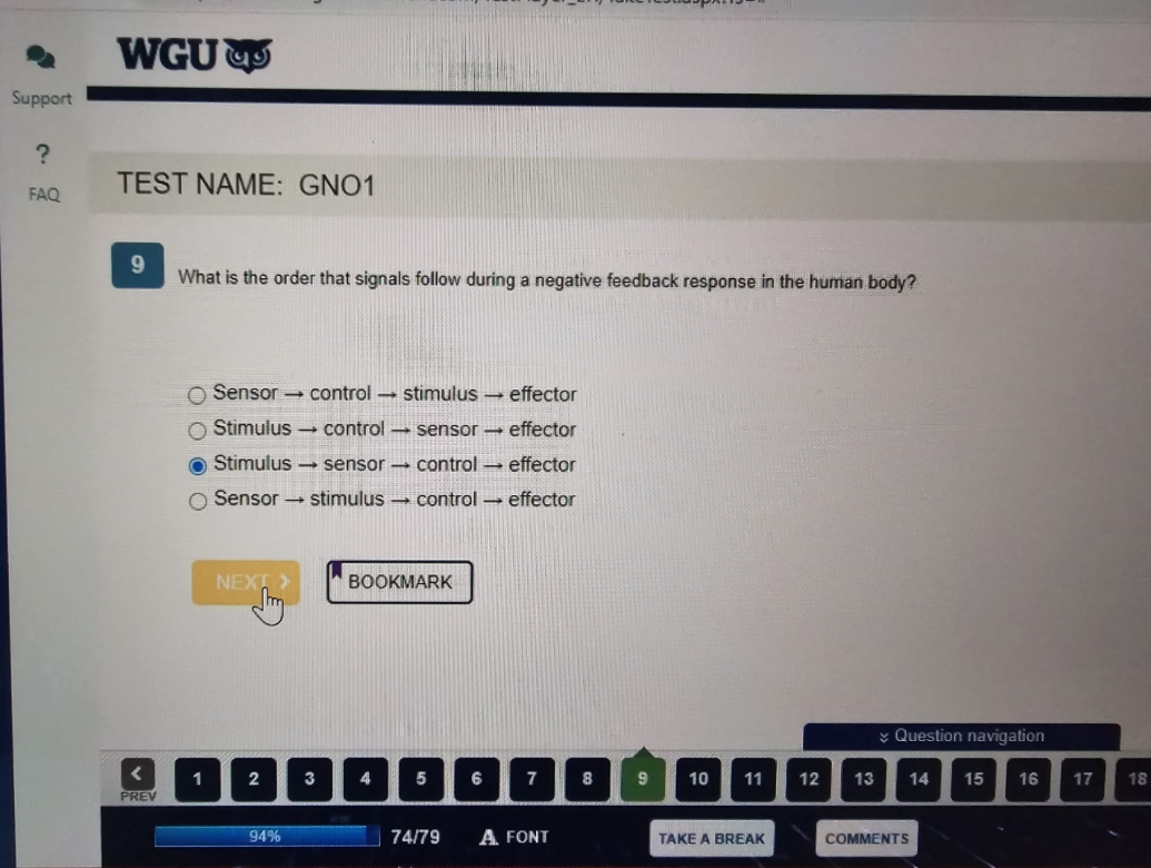 WGU D312 Anatomy & Physiology I with Lab OA1
